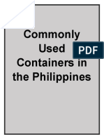 Commonly Used Containers in The Philippines: Mariah Navarro 1CA1