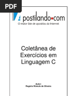 Coletânia de Exercícios resolvidos em Linguagem C