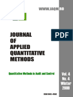 Journal OF Applied Quantitative Methods