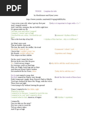 Macklemore Wings Lyrics
