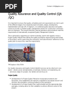 Quality Assurance and Quality Control (QA /QC)