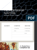 Properties of Matter: Submitted By: John Carlo L. Mondragon