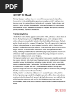 Download Guess Brand  Cloth Line project report by Malik Muhammad Bilal SN53135508 doc pdf