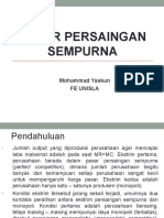 8.1 Struktur Pasar - Pasar Persaingan Sempurna