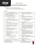 Week 4. Lesson 01 Information Technology in Education: Objectives