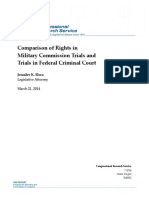 Comparison of Rights in Military Commission Trials and Trials in Federal Criminal Court