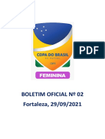 Boletim Oficial #02 Copa Do Brasil Fem 2021