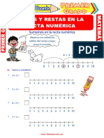 Sumas y Restas en La Recta Numérica para Primer Grado de Primaria