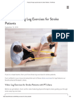 Physical Therapy Leg Exercises For Stroke Patients - Flint Rehab