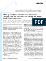 Dietary Intakes Associated With Successful Weight Loss and Maintenance During The Weight Loss Maintenance Trial