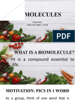 Biomolecules: Prepared By: Engr. Resa Nina A. Jacob
