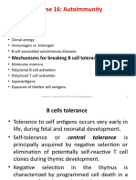 Course 16: Autoimmunity: - B Cell Tolerance
