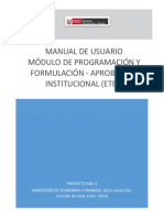 Modulo Programac. Form. Aprobacion Ppto. Institucional Etes