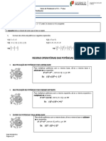 Regras de potenciação e cálculos com potências