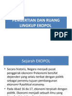 Pengertian Dan Ruang Lingkup Ekopol