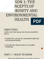 Community and Environmental Health 2