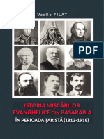 Istoria Mișcărilor Evanghelice Din Basarabia În Perioada Țaristă (1812-1918) by Vasile Filat