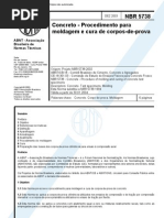 NBR 05738 - 2003 - Concreto - Procedimento para Moldagem e cura de corpos-de-prova