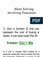 4 - Problem Solving Involving Functions