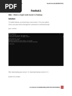 Practical-1: Aim:-Make A Single Node Cluster in Hadoop. Solution