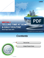 Meeting 4 Telling Time at Sea & Daily Routine Crews of A Ship