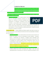 Classificação das receitas públicas