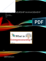 Entrepreneurship Management