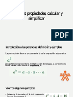 Potencias Propiedades, Calcular y Simplificar Tema 1