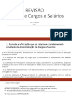 REVISÃO para AV2 e AVF  - Gestão de Cargos e Salários  (09.06.2016)