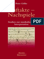 Auftakte - Nachspiele Studien Zur Musikalischen Interpretation