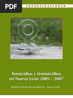 Femicidios y feminicidios en Nuevo León 2005-2007