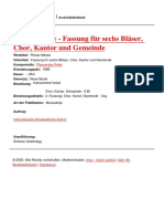 PlenarMesse Fassung Fuer Sechs Blaeser Chor Kantor Und Gemeinde