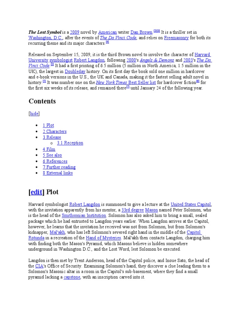 The Lost Symbol | PDF