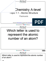 Flashcards - Topic 1.1 Atomic Structure - AQA Chemistry A-Level