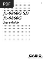 fx-9860G SD fx-9860G: User's Guide