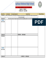 Weekly Home Learning Plan Format