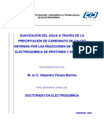 Suavización Del Agua a Través de La Precipitación de Carbonato de Calcio Obtenida Por Las Reacciones de Reducción Electroquímica de Protones y de Oxígeno