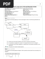 Thi Cuối Kỳ 2 (2020-2021) Pttk Hướng Đối Tượng: Bài làm của sinh viên