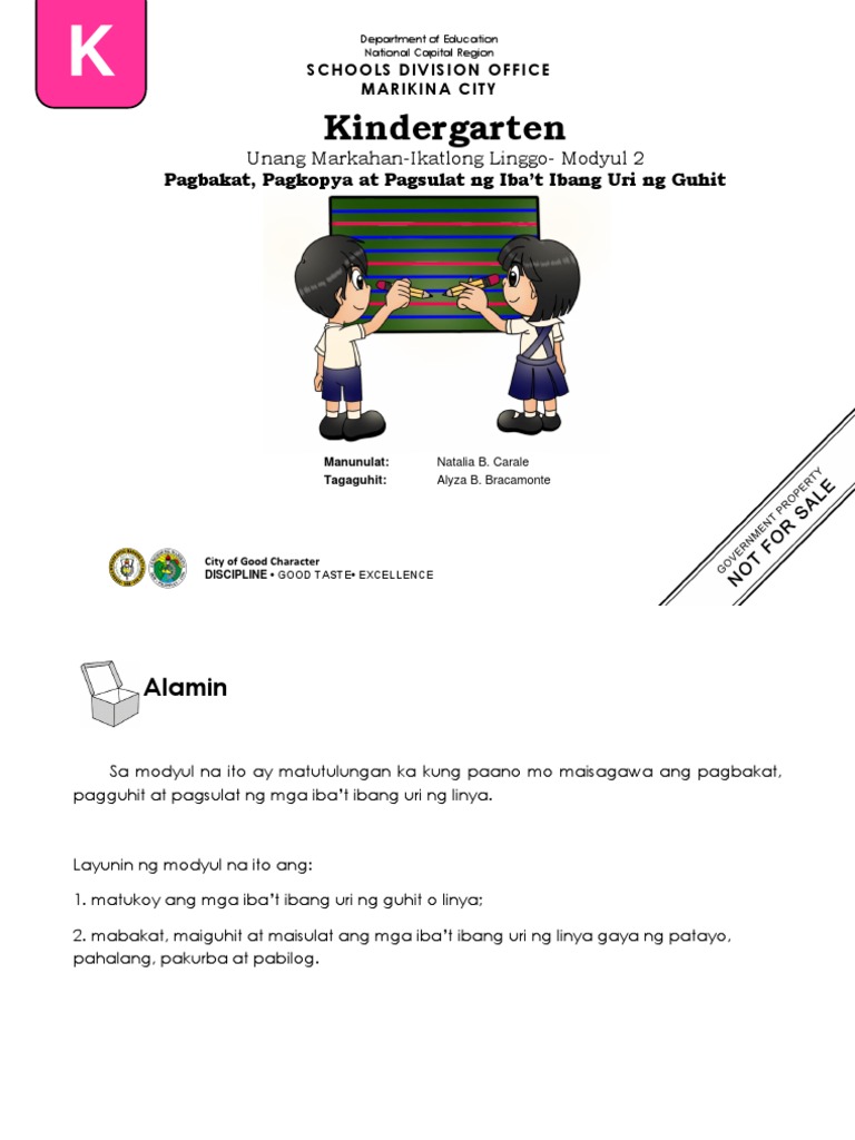 Kinder - Q1 - Week3 - Modyul 2 | PDF