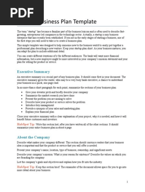 Startup Business Plan