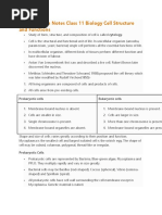 Cell Structure and Function for Class 11 | PDF | Cell Membrane | Cell ...