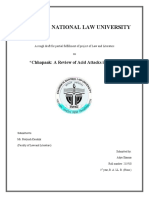 Chanakya National Law University: "Chhapaak: A Review of Acid Attacks in India"