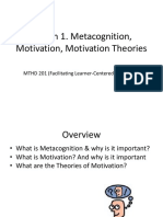 Metacognition and Motivation Theories