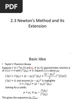 2.3 Newton's Method and Its Extension