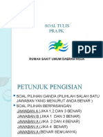 Soal Tulis Pra PK