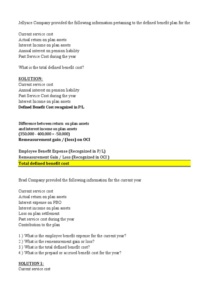 LP 2 Checking For Understanding | PDF | Defined Benefit Pension Plan ...