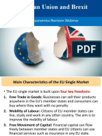 European Union and Brexit: Year 13 Economics Revision Webinar