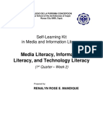 Media Literacy, Information Literacy, and Technology Literacy