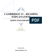 Cambridge 13 Reading Explanation