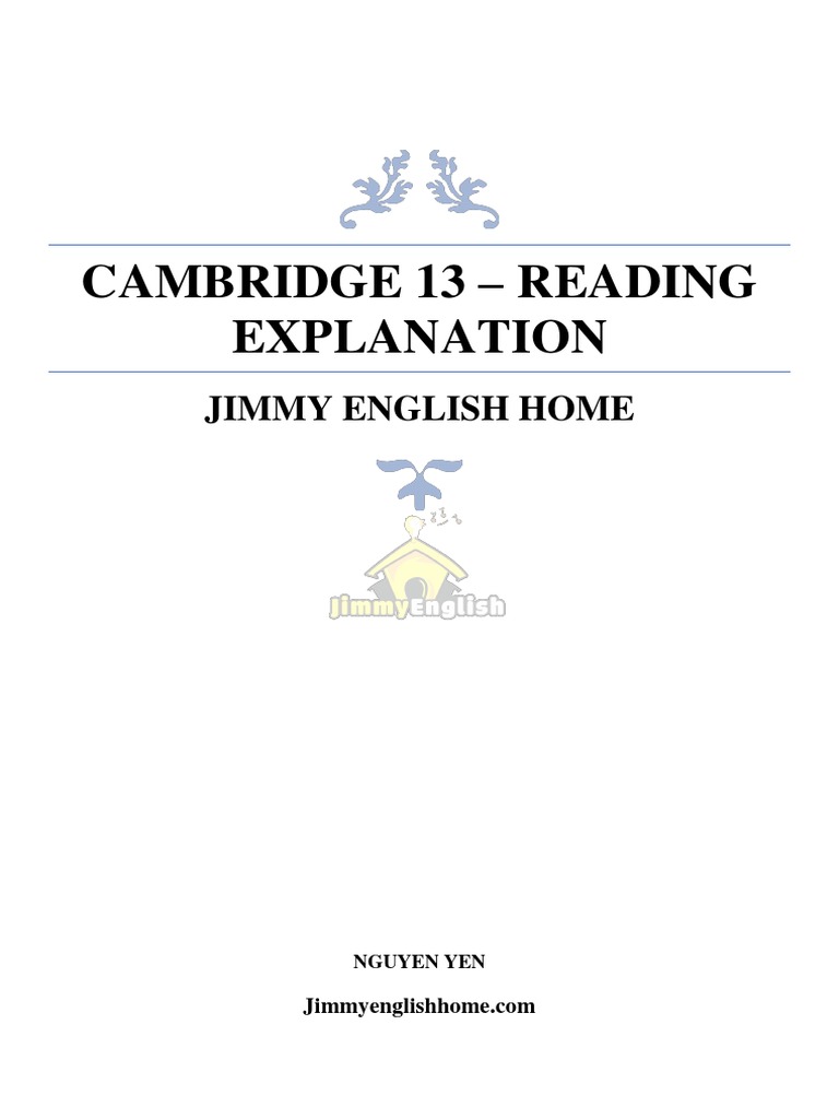 Cambridge 13 Reading Explanation PDF Coconut Cinnamon